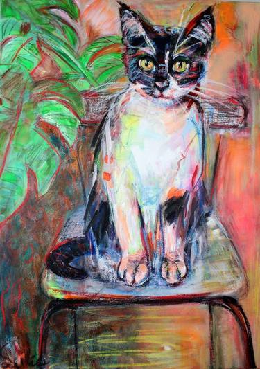 Print of Figurative Cats Paintings by Liesbeth Serlie
