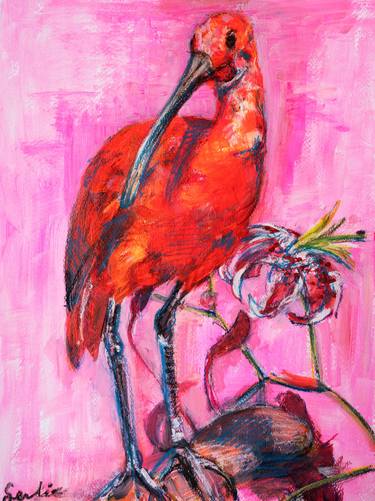 Original Expressionism Animal Painting by Liesbeth Serlie