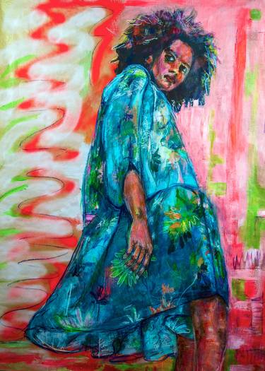 Original Expressionism Body Painting by Liesbeth Serlie