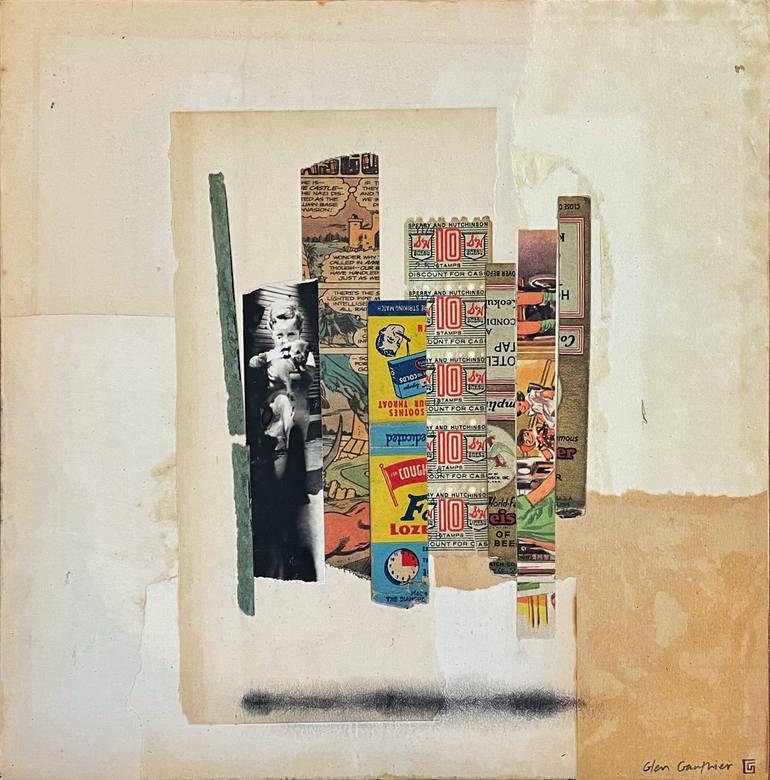 Original Contemporary Abstract Collage by Glen Gauthier