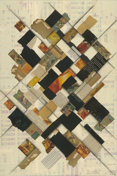 Original Cubism Abstract Collage by Glen Gauthier