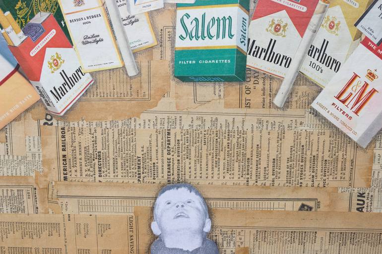 Original Conceptual Pop Culture/Celebrity Collage by Glen Gauthier