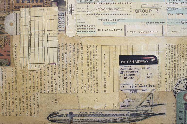 Original Airplane Collage by Glen Gauthier