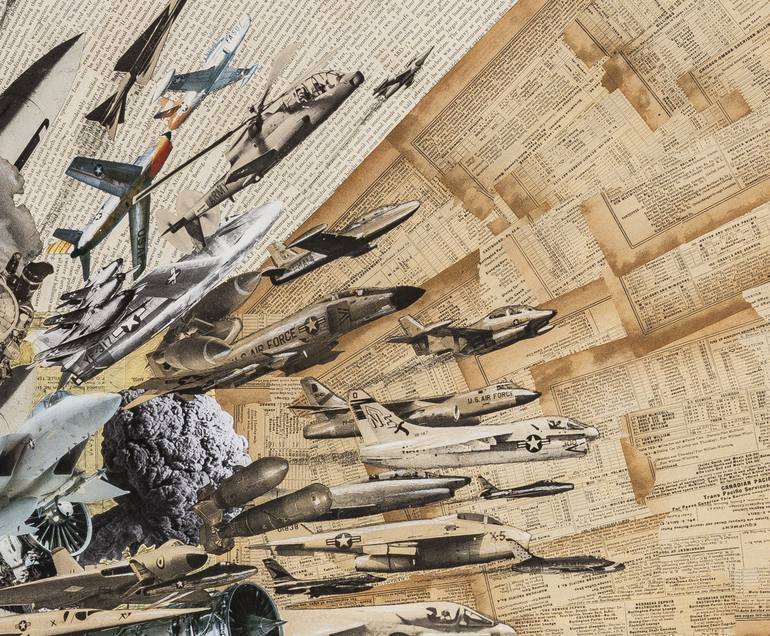 Original Conceptual Airplane Collage by Glen Gauthier
