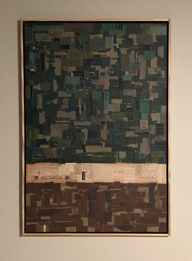 Original Abstract Expressionism Abstract Collage by Glen Gauthier