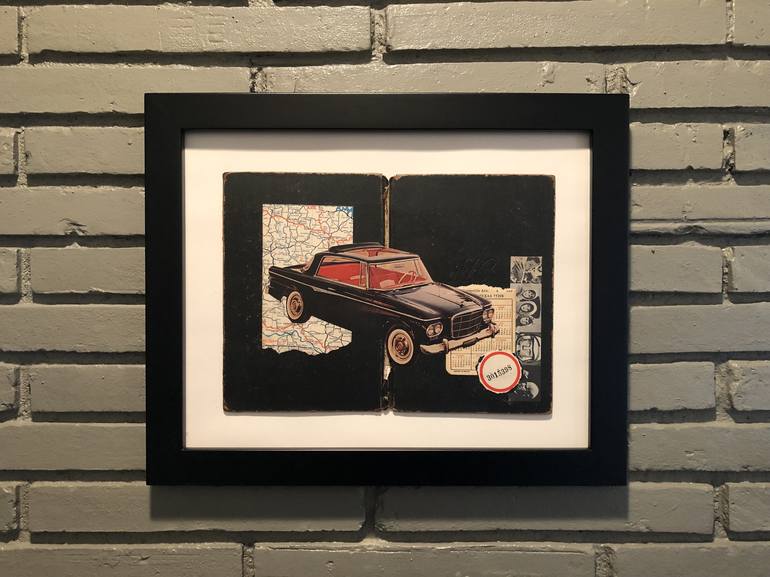 Original Dada Automobile Collage by Glen Gauthier