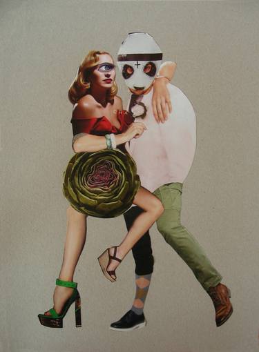 Original Dada Body Collage by Bettina Costa