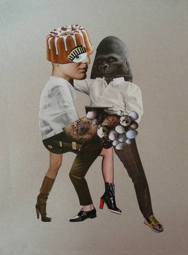 Original Dada Body Collage by Bettina Costa