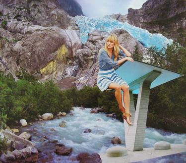 Original Surrealism Landscape Collage by Bettina Costa