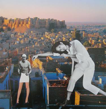 Original Surrealism Cities Collage by Bettina Costa