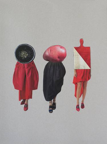 Original Surrealism Fashion Collage by Bettina Costa