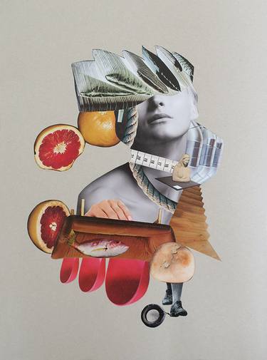 Original Surrealism Women Collage by Bettina Costa