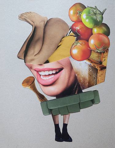 Original Surrealism Women Collage by Bettina Costa