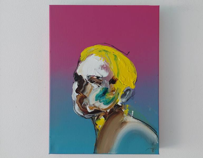 Original Abstract People Painting by Hazu Ionut