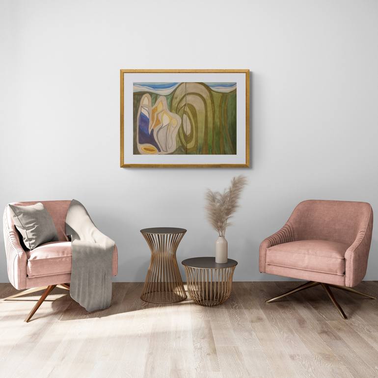 Original Abstract Family Painting by Luna Ljus