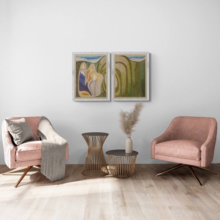 Original Abstract Family Painting by Luna Ljus
