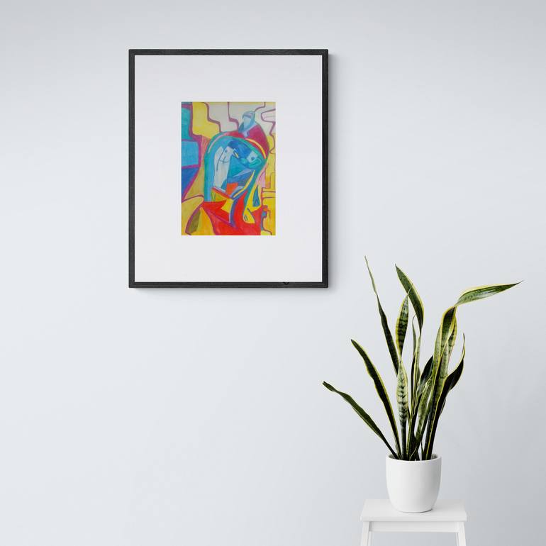 Original Abstract Family Painting by Luna Ljus