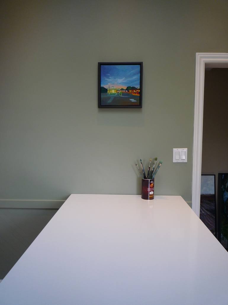 Original Cubism Architecture Painting by Julie Goulding