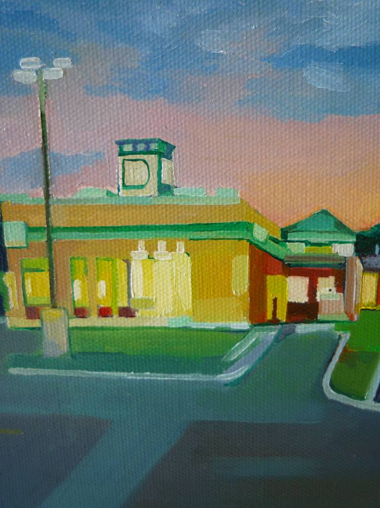 Original Cubism Architecture Painting by Julie Goulding