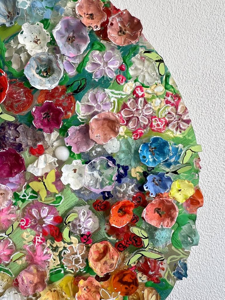 Original Floral Sculpture by Silvia Strobos