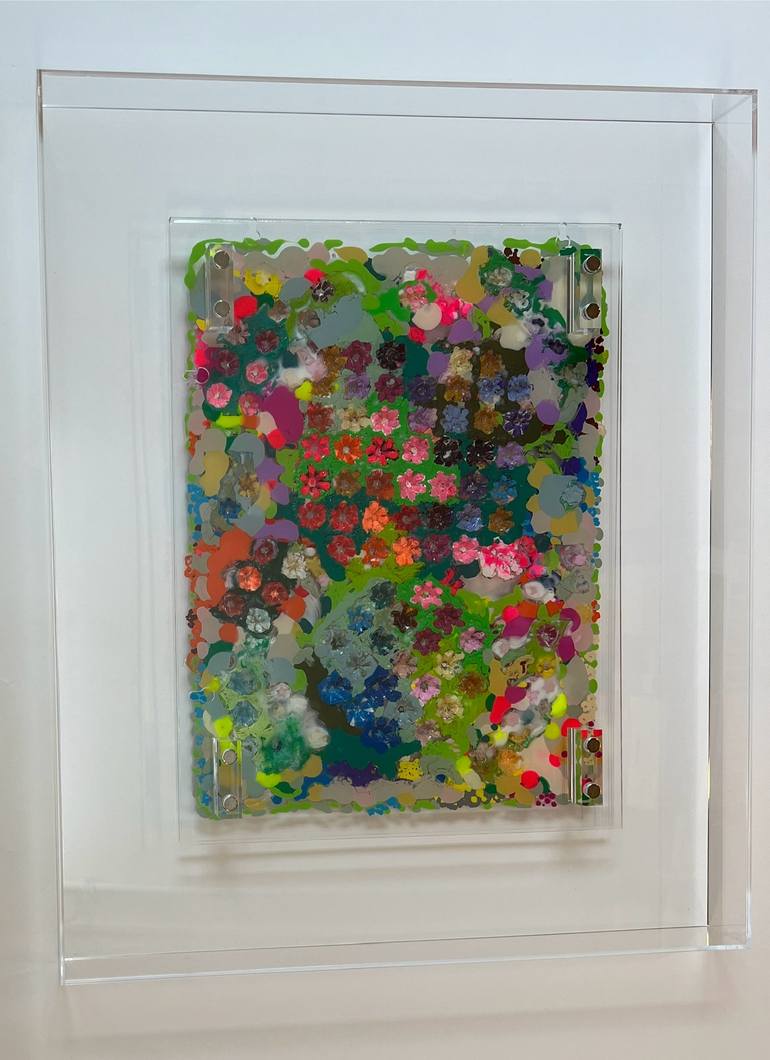 Original Pop Art Floral Sculpture by Silvia Strobos