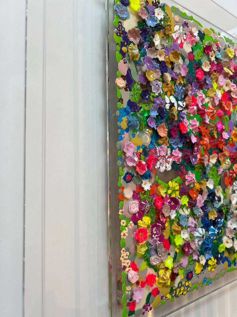 Original Pop Art Floral Sculpture by Silvia Strobos