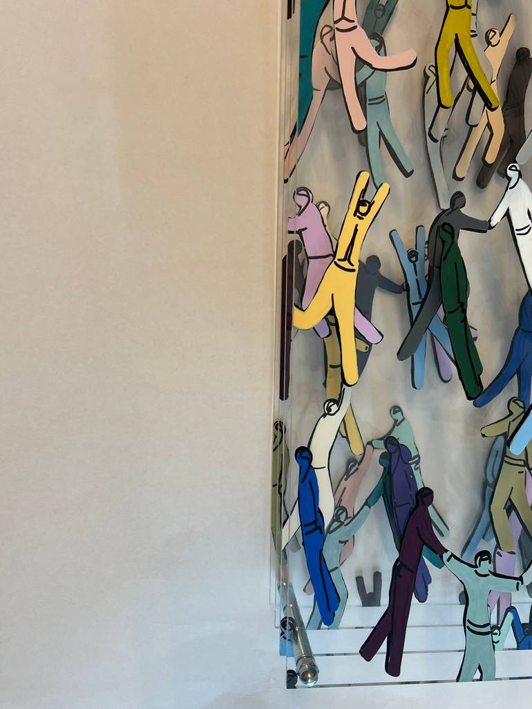 Original Modernism People Painting by Silvia Strobos