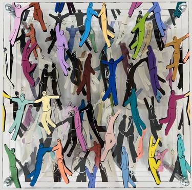 Original Modernism People Painting by Silvia Strobos