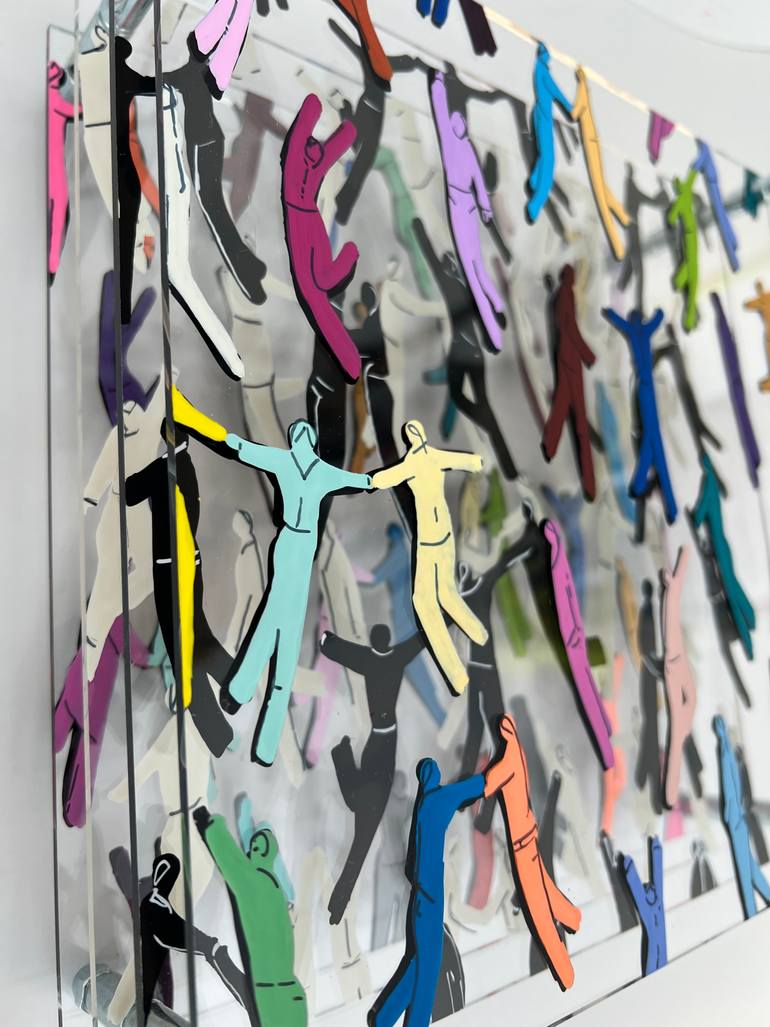 Original Modernism People Painting by Silvia Strobos