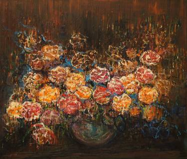 Original Fine Art Floral Paintings by Silvia Strobos