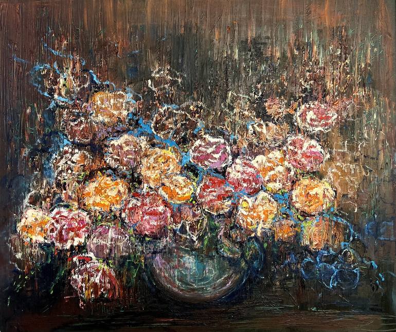 Original Fine Art Floral Painting by Silvia Strobos