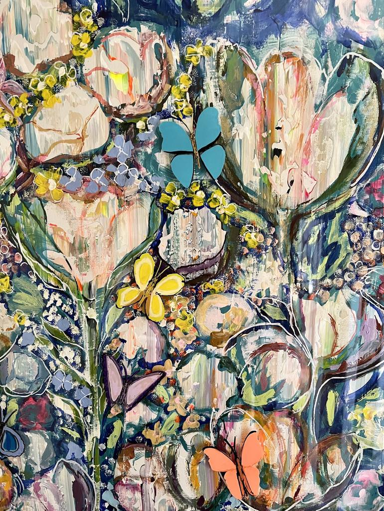 Original Expressionism Floral Painting by Silvia Strobos