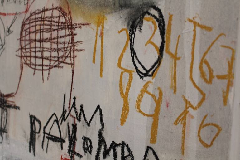 Original Abstract Expressionism Graffiti Painting by Tommaso Santucci