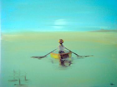 Original Boat Painting by Iolanta Gondouin