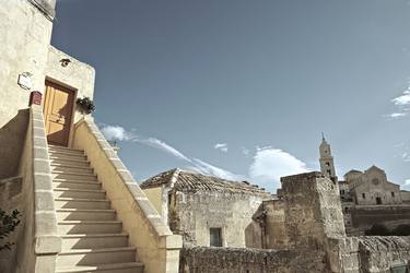 Landscape with staircase and church in Matera (B.c.)  IT002_009 thumb