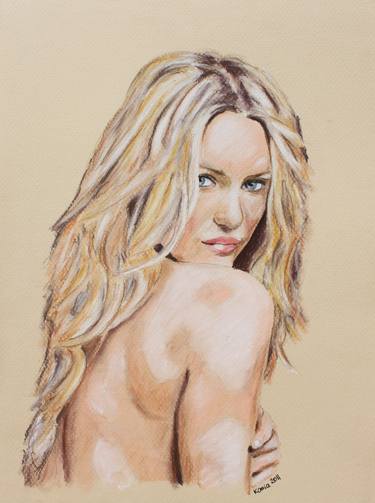 Original Portraiture Nude Drawings by Kasia Blanchard