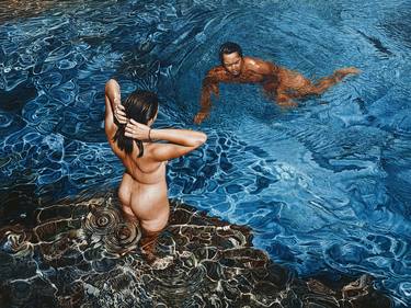 Print of Realism Water Paintings by Mark Cross