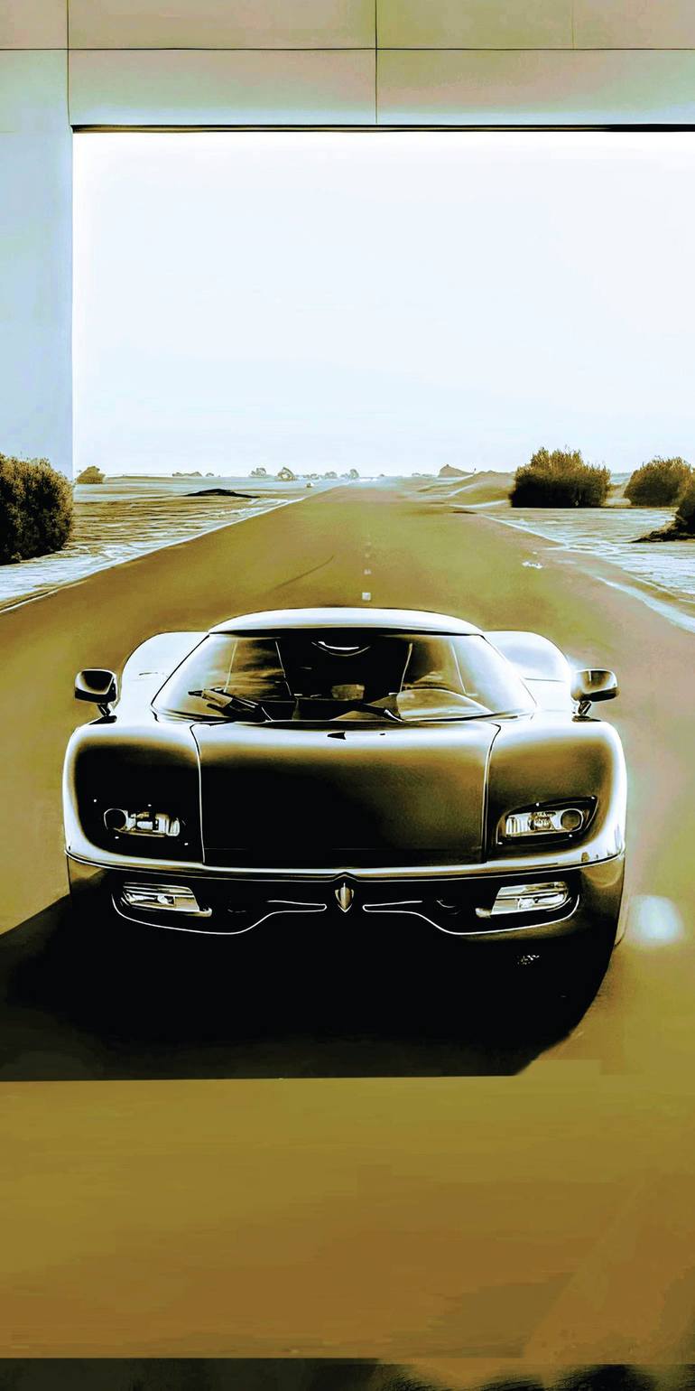 Original Car Printmaking by Andreas Ritter  Figurative Art on Acrylic  cool 2