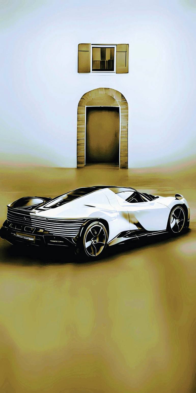 Original Car Printmaking by Andreas Ritter  Photorealism Art on Acrylic  cool 3