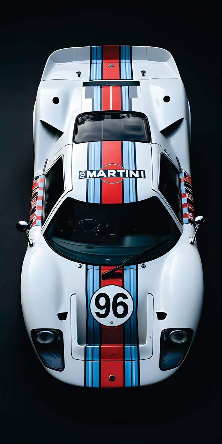 Original Car Printmaking by Andreas Ritter  Photorealism Art on Acrylic  MARTINI