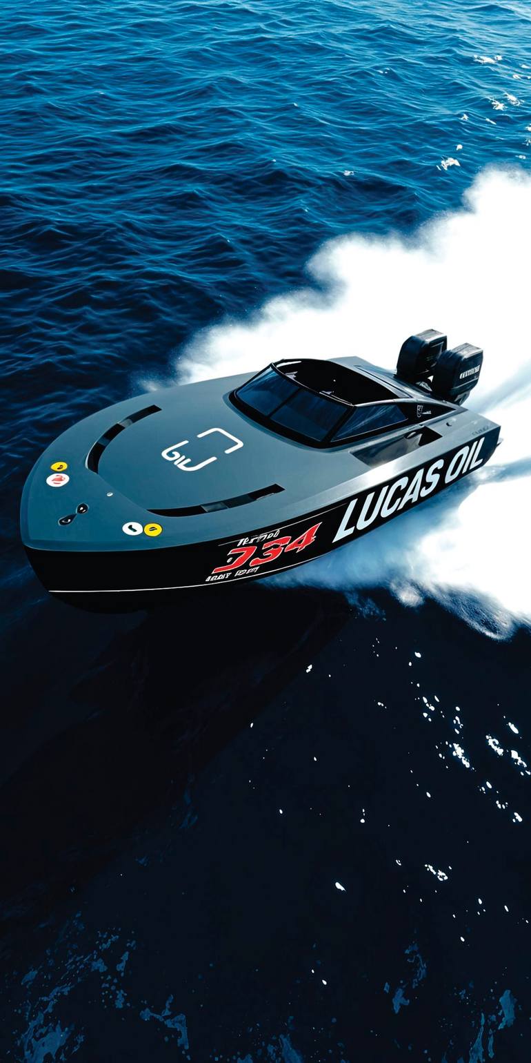 Original Boat Printmaking by Andreas Ritter  Photorealism Art on Acrylic  speedBoat 3
