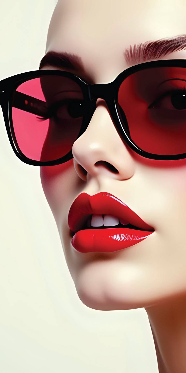Original Fashion Printmaking by Andreas Ritter  Pop Art Art on Acrylic  sunglasses B