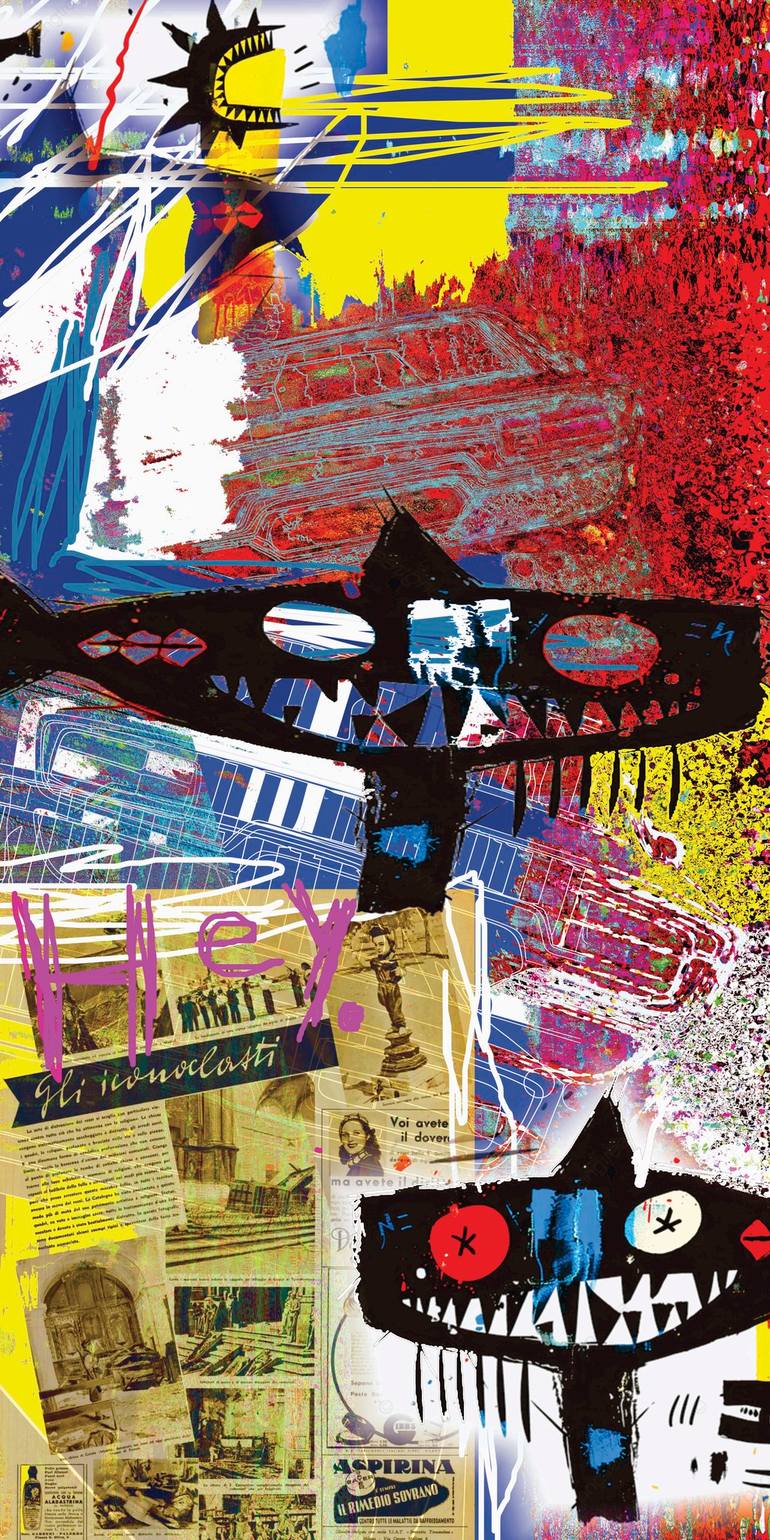 Original Graffiti Printmaking by Andreas Ritter  Street Art Art on Acrylic  athey