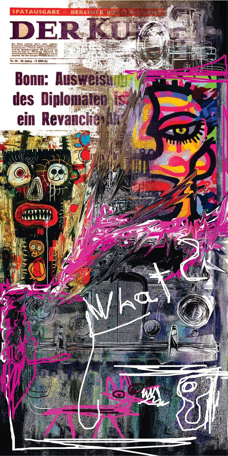 Original Graffiti Printmaking by Andreas Ritter  Street Art Art on Acrylic  atwhat