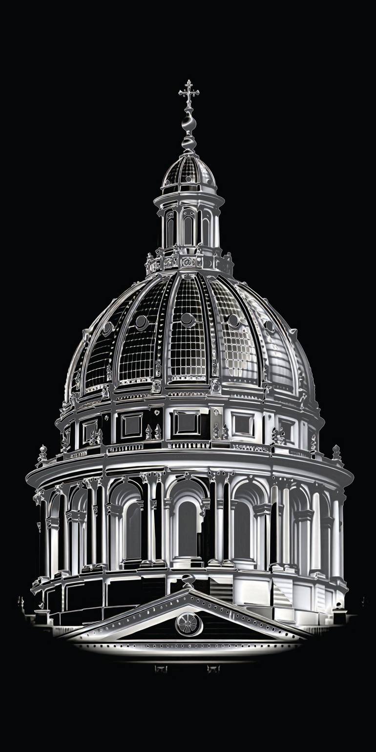 Original Architecture Printmaking by Andreas Ritter  Documentary Art on Acrylic  SSBlack 1