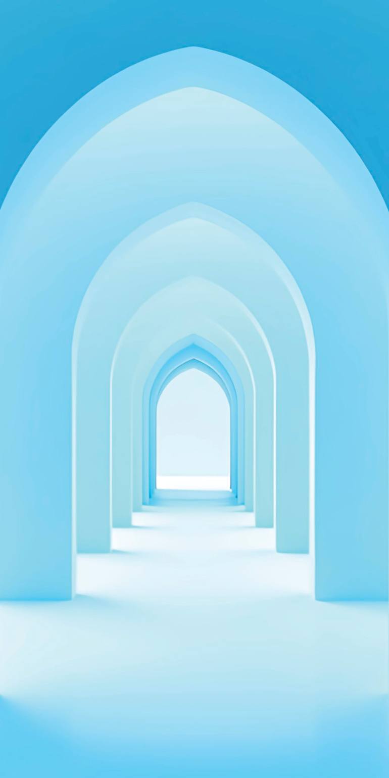 Original Architecture Printmaking by Andreas Ritter  Surrealism Art on Acrylic  SSblau