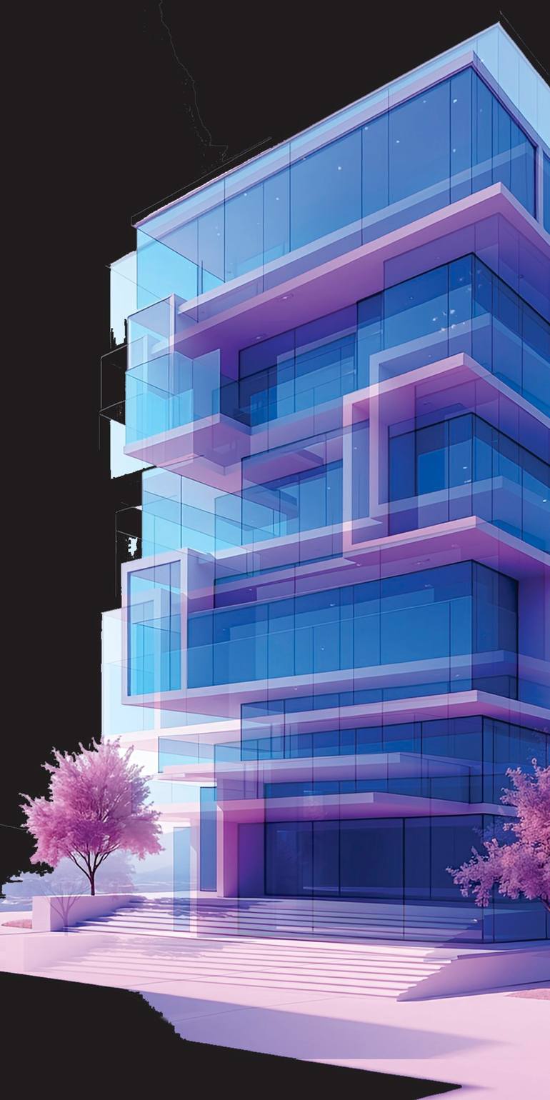 Original Architecture Printmaking by Andreas Ritter  Conceptual Art on Acrylic  SShouse 3