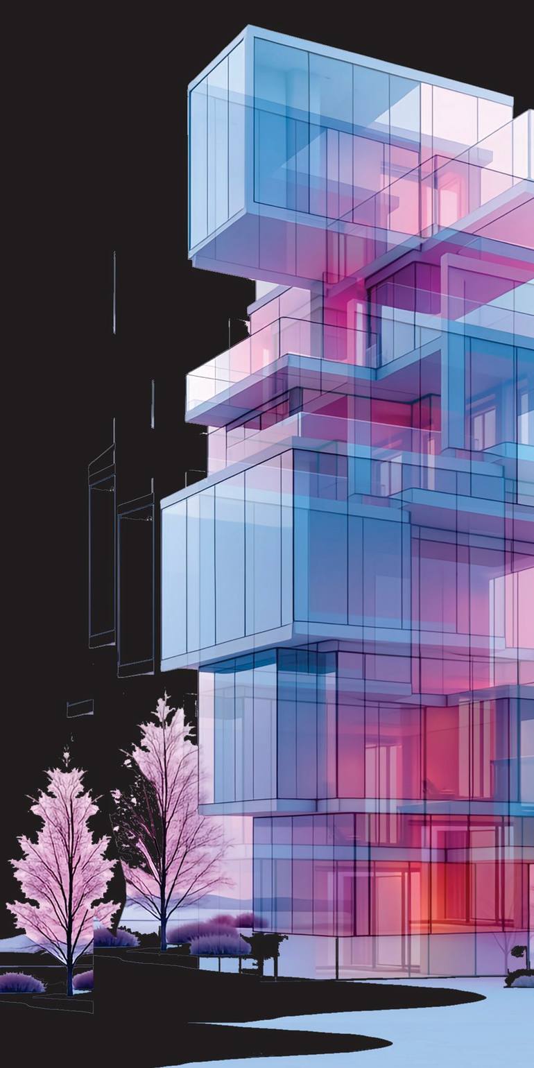 Original Architecture Printmaking by Andreas Ritter  Conceptual Art on Acrylic  SShouse 7