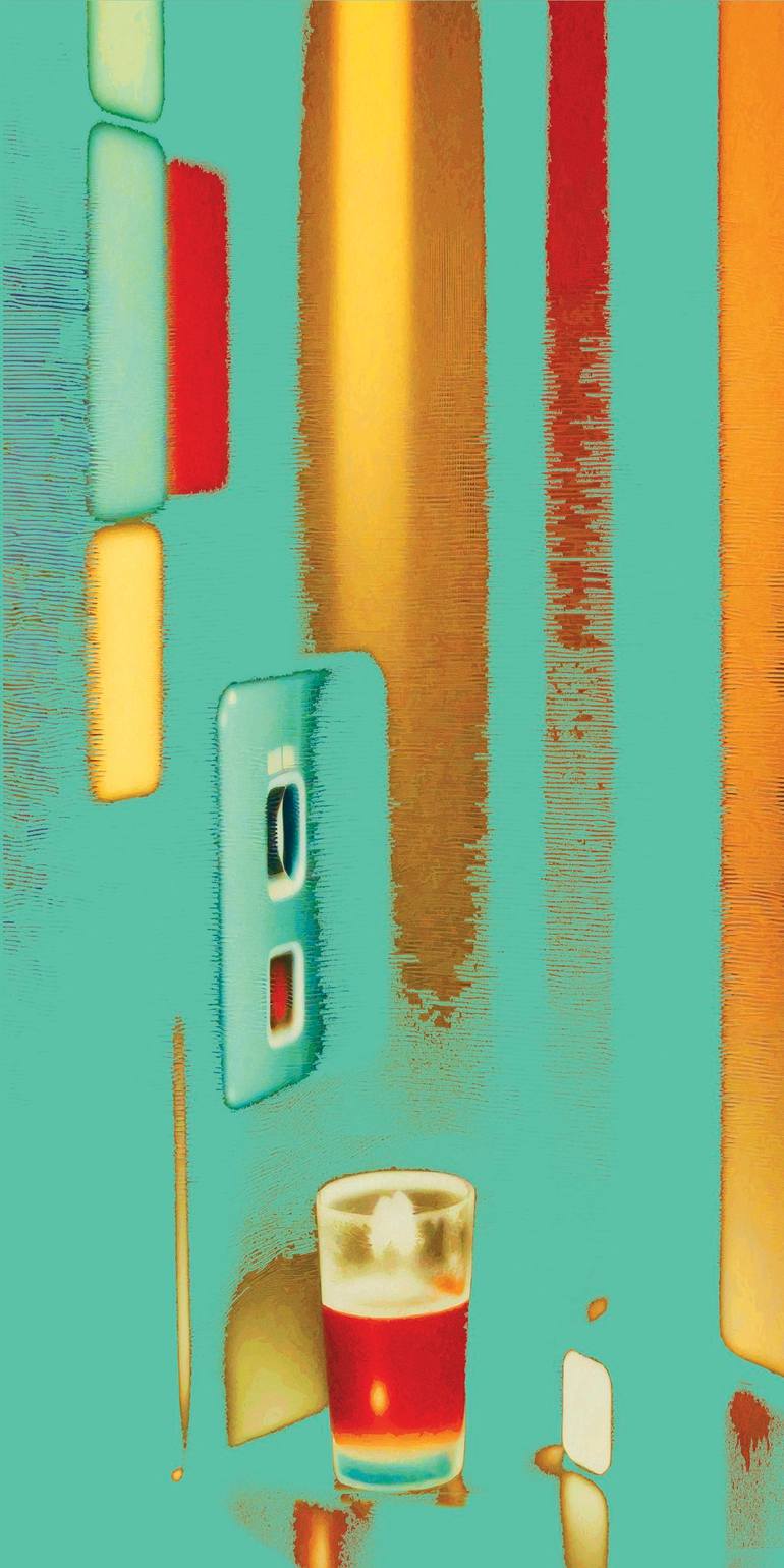 Original Food  Drink Printmaking by Andreas Ritter  Conceptual Art on Acrylic  74