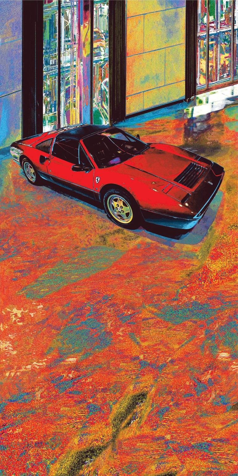 Original Car Printmaking by Andreas Ritter  Classicism Art on Acrylic  328